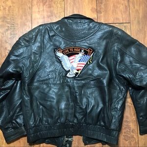 Live to Ride genuine leather Motorcycle jacket